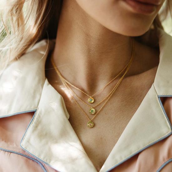  시에라 윈터 주얼리 목걸이/팬던트 악마의 눈 목걸이 금도금/터쿼이즈 - SIERRA WINTER JEWELRY