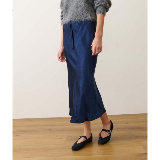  Marine Layer 롱 스커트 마린 레이어 가브리엘 슬립 - OTHER BRANDS