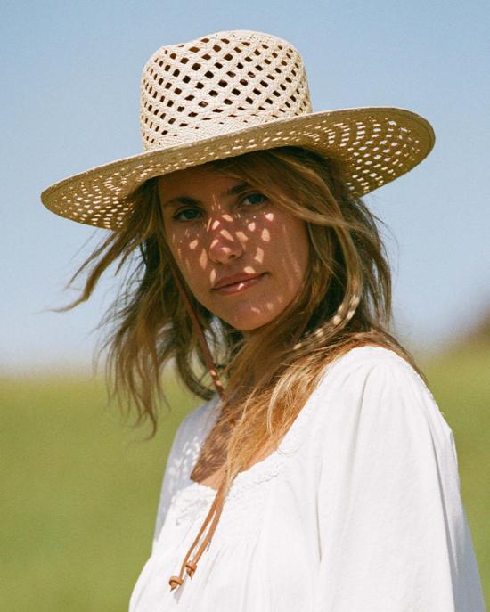  민가 모자 Minga La Ranchera 컷아웃 밀짚 - MINGA