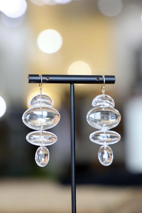  TENTHOUSANDTHINGS 이어링 Tenthousandthings Ttt 18k 스몰 오벌 토템 크리스탈 - OTHER BRANDS