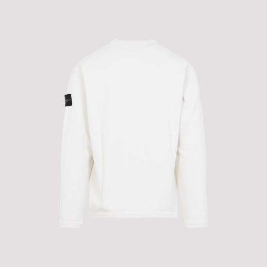  스톤 아일랜드 긴팔 티셔츠 스웨트셔츠 아이보리 - STONE ISLAND