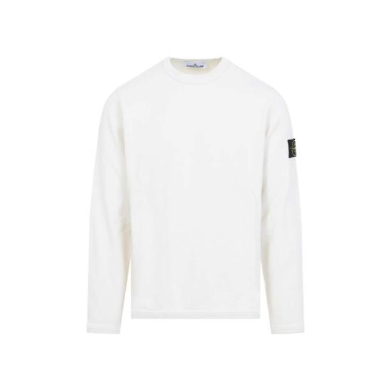  스톤 아일랜드 긴팔 티셔츠 스웨트셔츠 아이보리 - STONE ISLAND