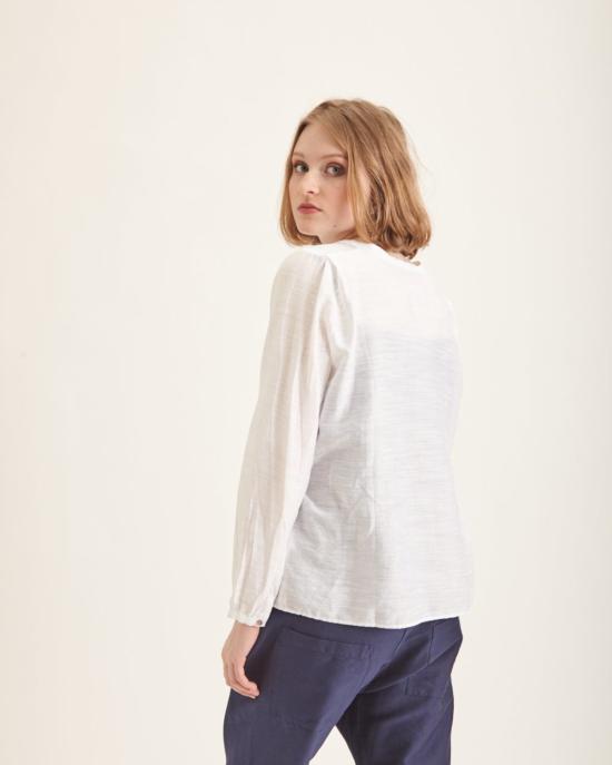  휴머노이드 블라우스 기타 셔츠 (흰색) - HUMANOID