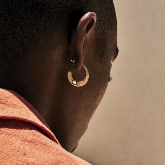  메탈렙시스 프로젝트 이어링 아르코 후프 브라스 - METALEPSIS PROJECTS