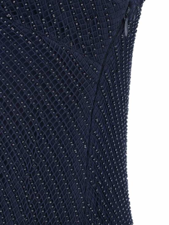  랄프 로렌 롱 원피스 자카리아 스터드 맥시 드레스 블루 - RALPH LAUREN