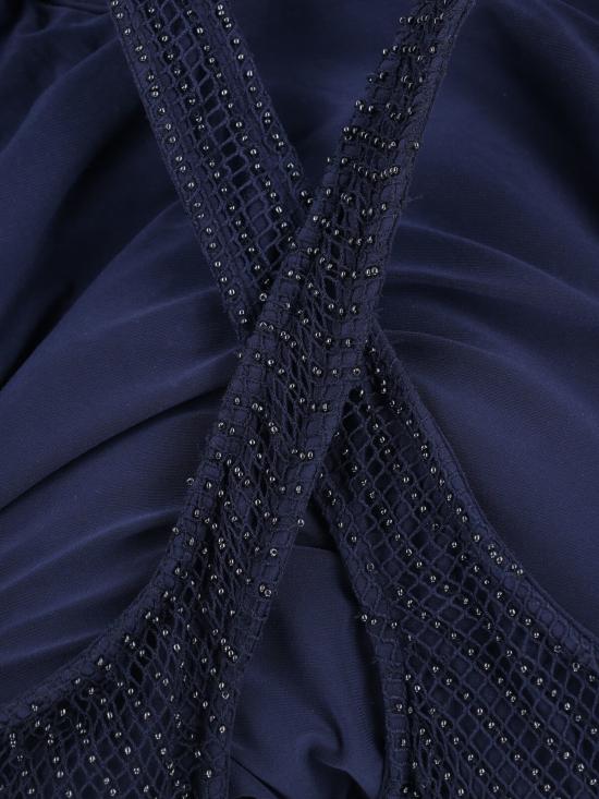  랄프 로렌 롱 원피스 자카리아 스터드 맥시 드레스 블루 - RALPH LAUREN