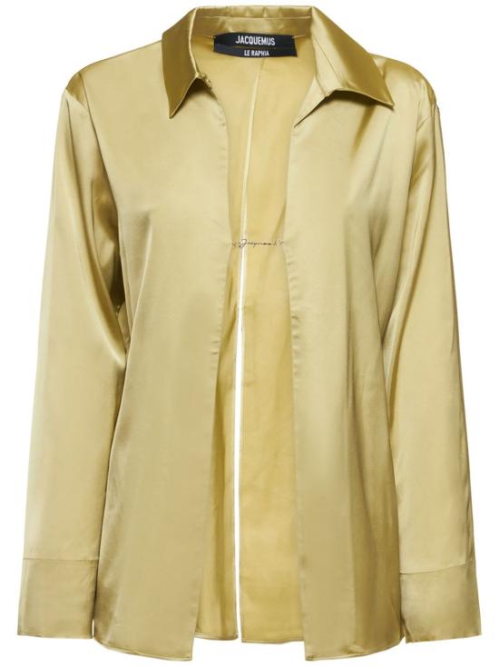  자크뮈스 탑 엘레강트 그린 셔츠 블라우스 카키