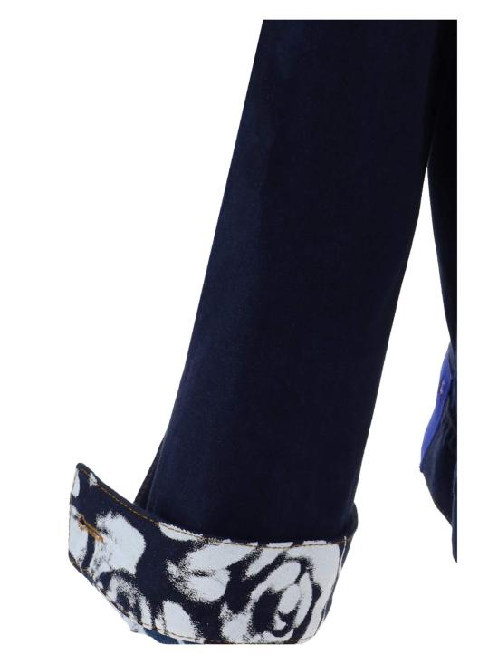  버버리 자켓 인디고 블루 코튼 재킷 - BURBERRY