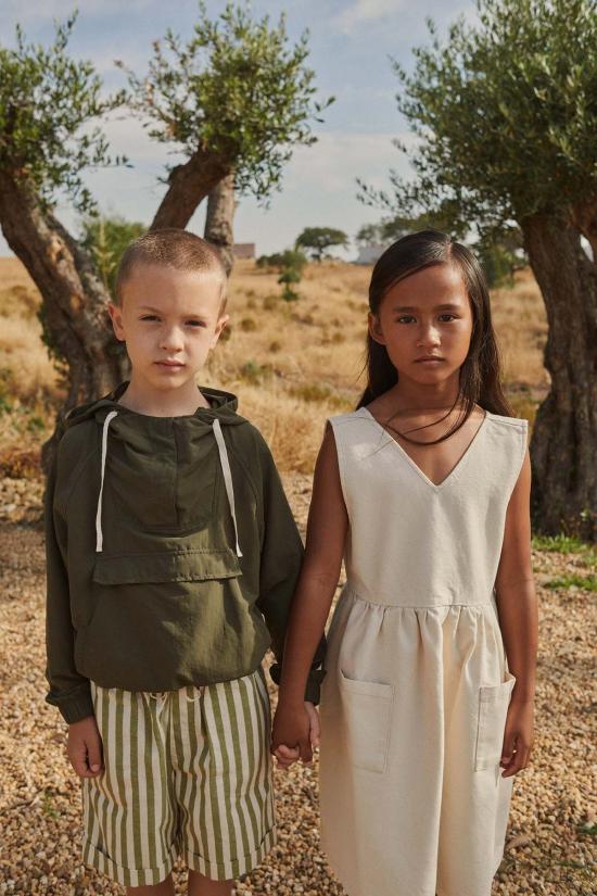  [키즈] 릴루 쇼츠/버뮤다 키즈 리일루 스트라이프 버뮤다 반바지 올리브 스트라이프 - LIILU