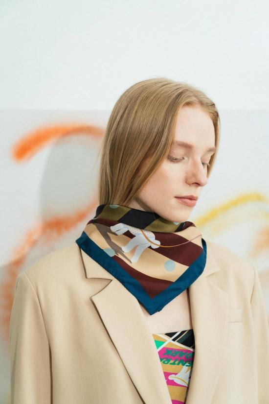  Lost Pattern NYC 머플러/스카프 로스트 패턴 NYC 판디타 더 도그 실크 반다나 - OTHER BRANDS