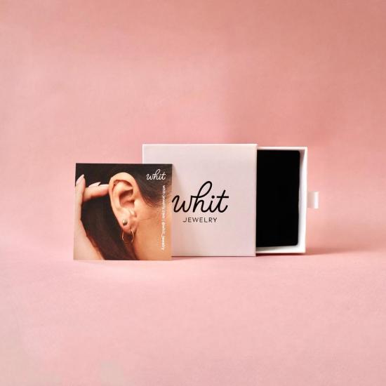  Whit Jewelry 이어링 화이트 주얼리 피자 스터드 귀걸이 14K 옐로우 골드 - OTHER BRANDS