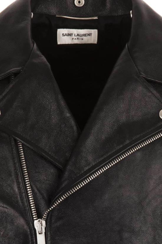  생로랑 자켓 가죽 모터사이클 재킷 블랙 - SAINT LAURENT