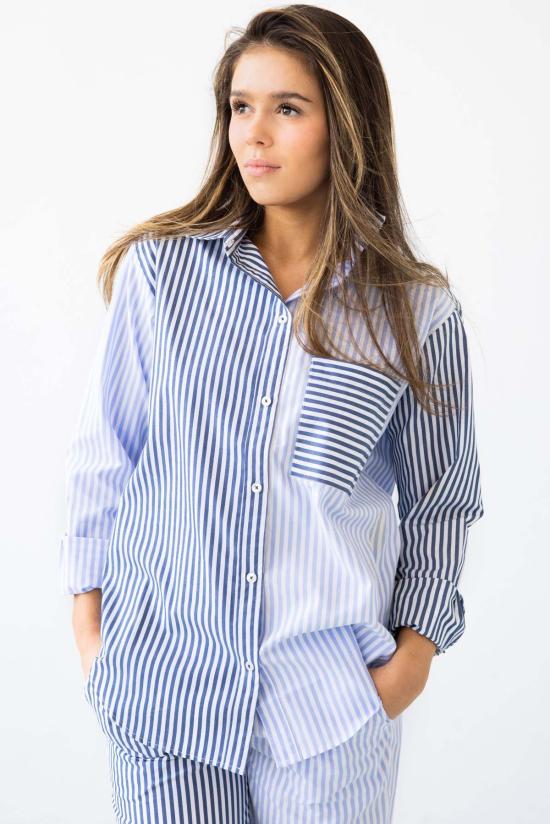  Salua Lingerie 라운지 웨어 살루아 란제리 아말피 스트라이프 리조트 풀 길이 세트 - SALUA LINGERIE