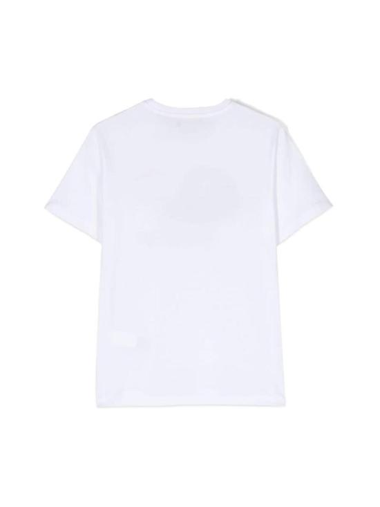  [키즈] 디스퀘어드2 트레이닝 상의 어린이용 Dsquared2 모자 프린트 티셔츠 (흰색) - DSQUARED2