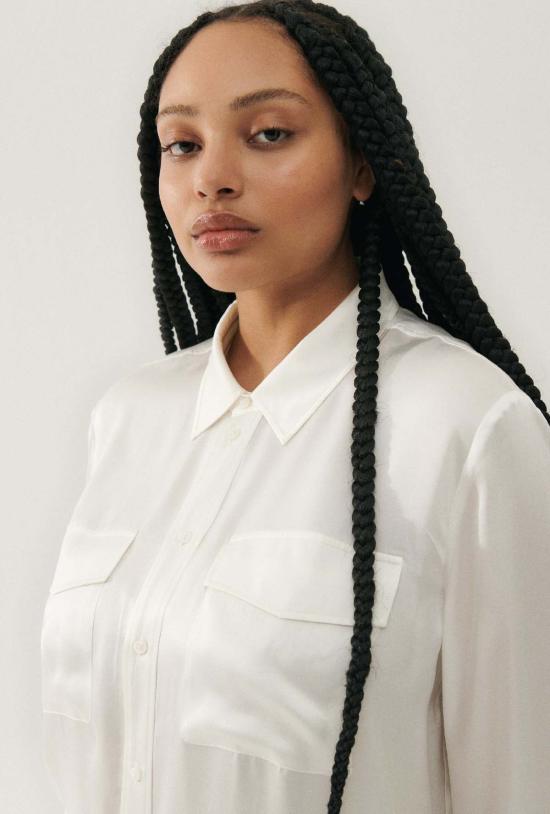  실크 런드리 셔츠 보이프렌드 셔츠 화이트 - SILK LAUNDRY