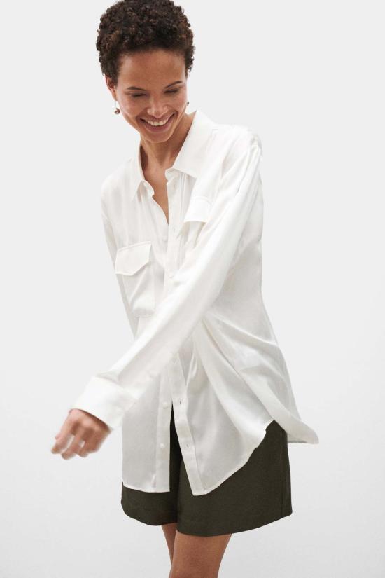  실크 런드리 셔츠 보이프렌드 셔츠 화이트 - SILK LAUNDRY