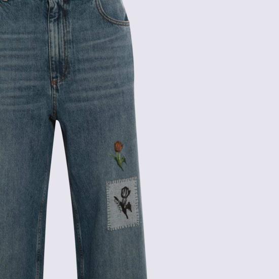  마르니 데님 팬츠 블루 코튼 진 클리어 블루 - MARNI