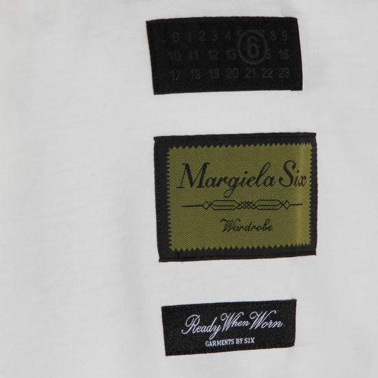  MM6 메종마르지엘라 탑 Mm6 메종 마르지엘라 코튼 티셔츠 화이트 - MM6 MAISON MARGIELA