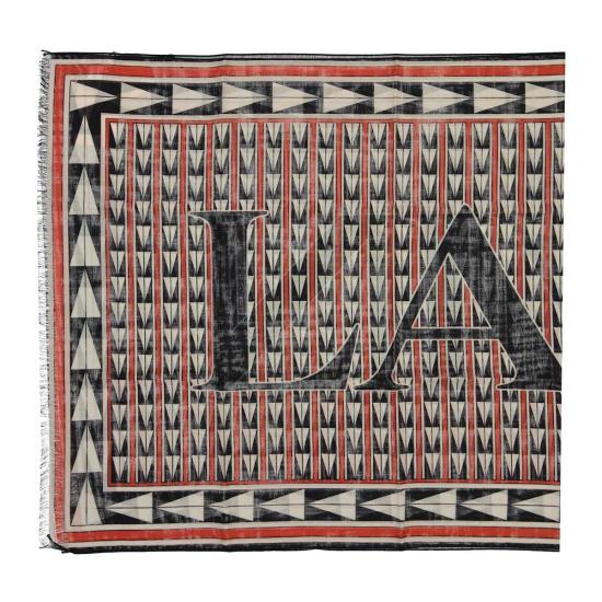  랑방 머플러/스카프 울 스카프 블랙 - LANVIN