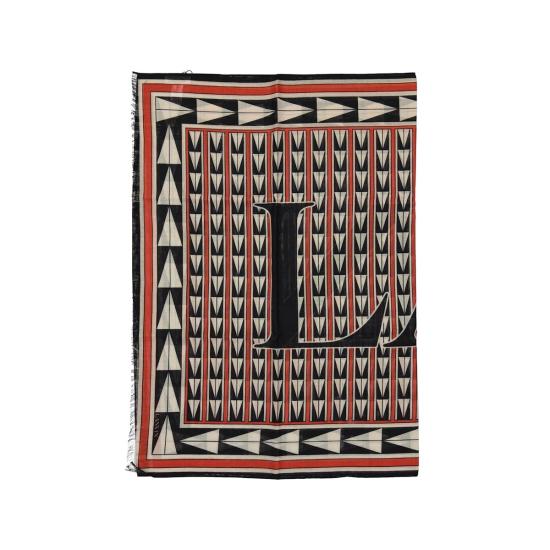  랑방 머플러/스카프 울 스카프 블랙 - LANVIN