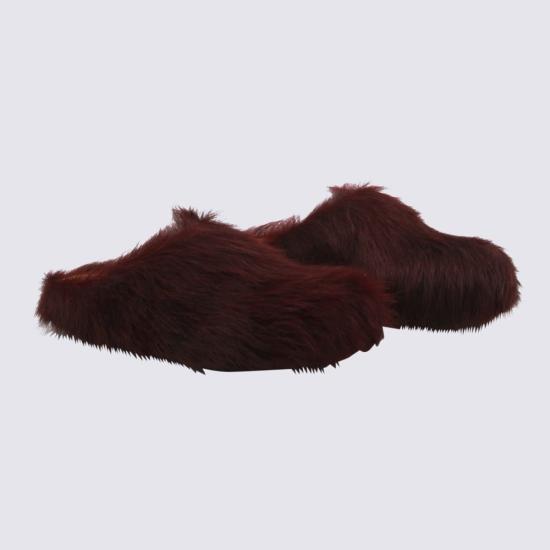  마르니 샌들 다크 레드 가죽  레드 - MARNI