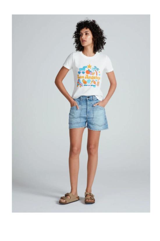  ASKK 뉴욕 데님 팬츠 Askk Ny Virginia Short In Blondie Shorts Blue - ASKK NY