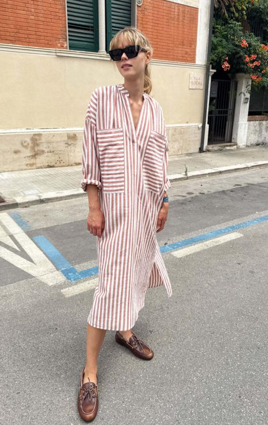  투 롱 원피스 포켓 카프탄 - TWO