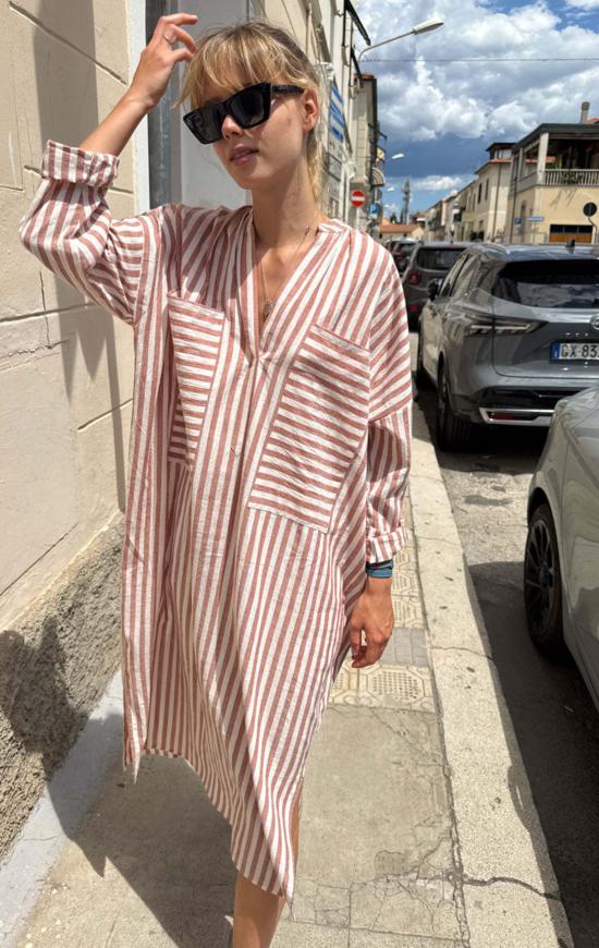  투 롱 원피스 포켓 카프탄 - TWO