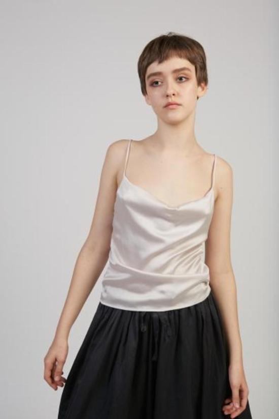  팔로마울 블라우스 팔로마 울 벤베 실크 스트레치 탑 실버 - PALOMA WOOL