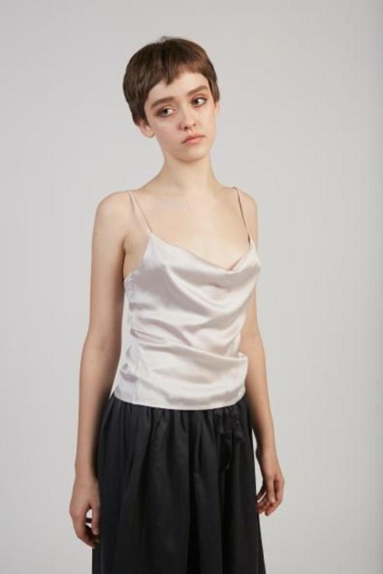  팔로마울 블라우스 팔로마 울 벤베 실크 스트레치 탑 실버 - PALOMA WOOL