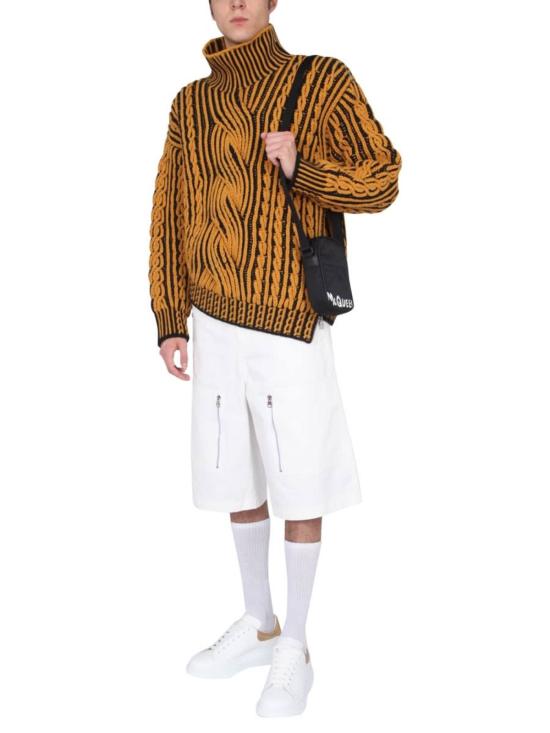  알렉산더 맥퀸 숏팬츠 일본산 개버딘 반바지 화이트 - ALEXANDER MCQUEEN