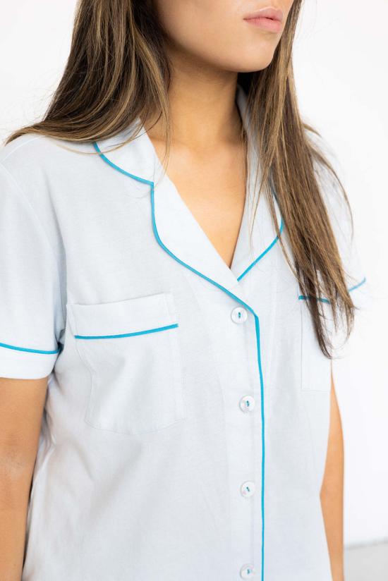  Salua Lingerie 라운지 웨어 살루아 란제리 클래식 럭셔리 쇼티즈 파자마, 브러시드 피마 코튼 소재 - SALUA LINGERIE