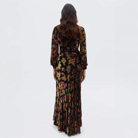  릭소 롱 원피스 런던 에모리 가운 컨트리사이드 데보레 블랙 - RIXO