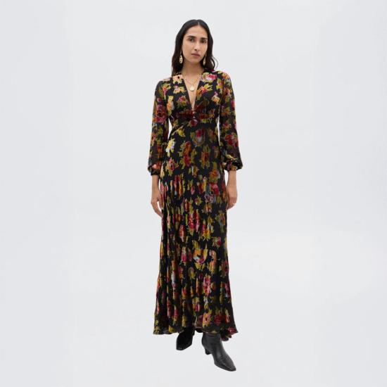  릭소 롱 원피스 런던 에모리 가운 컨트리사이드 데보레 블랙