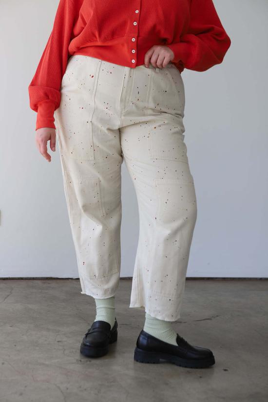  Noble 스트레이트 팬츠 노블 아티스트 팬츠 스플래터 프린트