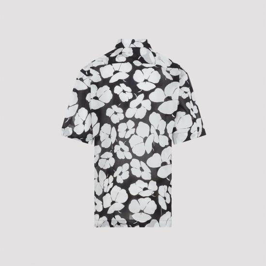  드리스 반 노튼 반팔 셔츠 Dries Van Noten Cassidye 셔츠 블랙 - DRIES VAN NOTEN