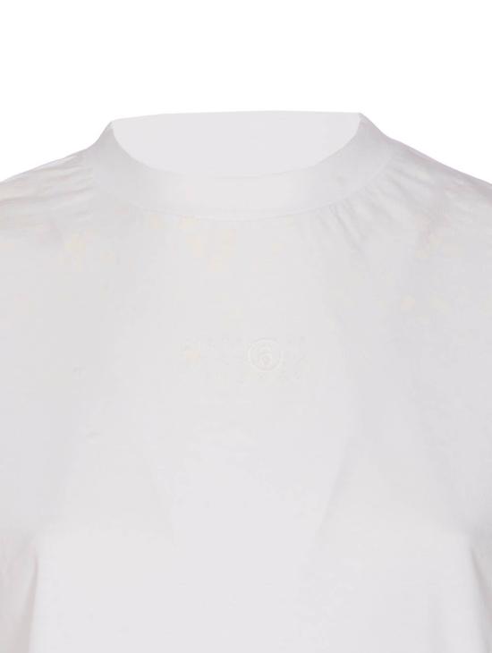 MM6 메종마르지엘라 반팔 티셔츠 Mm6 메종 마르지엘라 로고 티셔츠 화이트 - MM6 MAISON MARGIELA