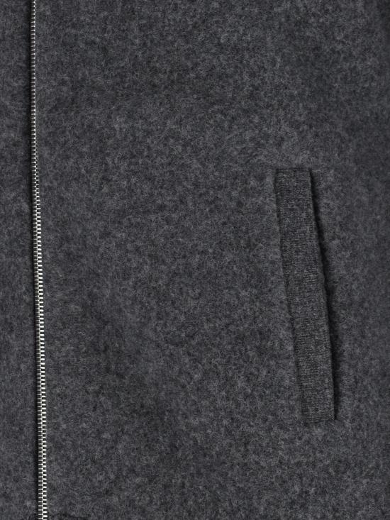  톰브라운 자켓 톰 브라운 울 지퍼 재킷 (그레이) - THOM BROWNE