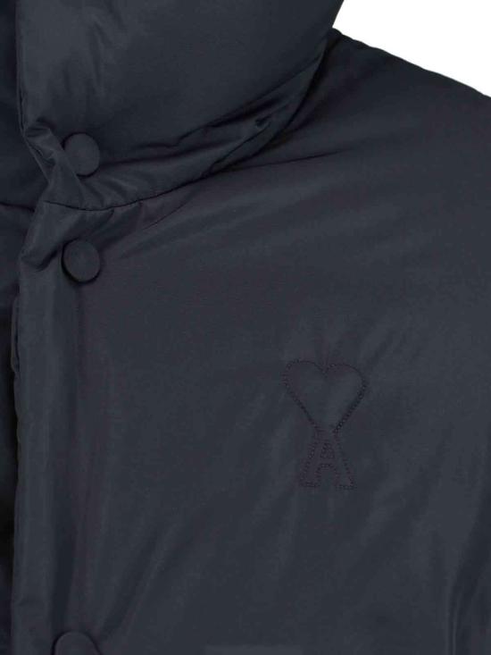  아미 패딩 알렉상드르 마티우시 로고 다운 재킷 블랙 - AMI