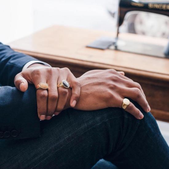  타린 토마스 반지 아치 링 타이거즈 아이 - TARIN THOMAS