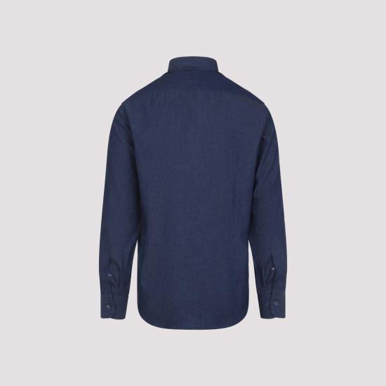  에트로 긴팔 셔츠 로마 로고 셔츠 스탬파 F.Do Azzurro - ETRO