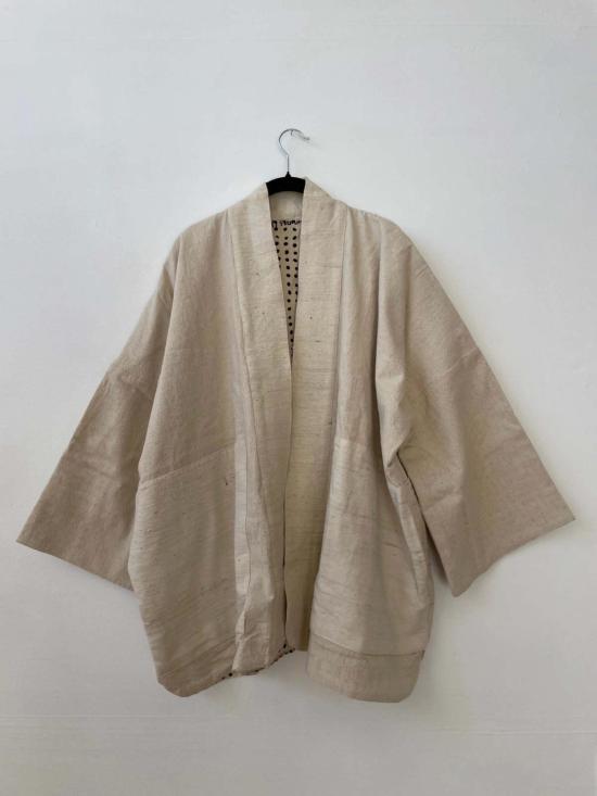  해피 프렌치 갱 코트 화이트  인사이드 도트 - HAPPY FRENCH GANG