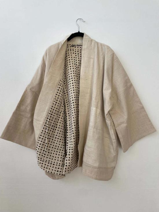  해피 프렌치 갱 코트 화이트  인사이드 도트 - HAPPY FRENCH GANG