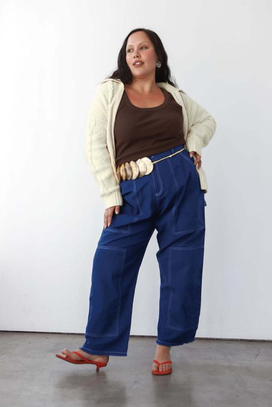  노블 스트레이트 팬츠 아티스트 팬츠 네이비