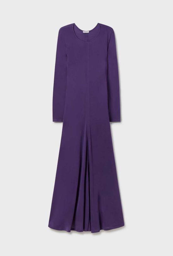  실크 런드리 롱 원피스 저지 모달 컷어웨이 드레스 나이트셰이드 - SILK LAUNDRY