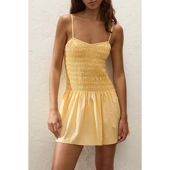  페이스풀더브랜드 숏 원피스 페이스풀 더 브랜드 아라셀리 미니 드레스 바나나 - FAITHFULL THE BRAND