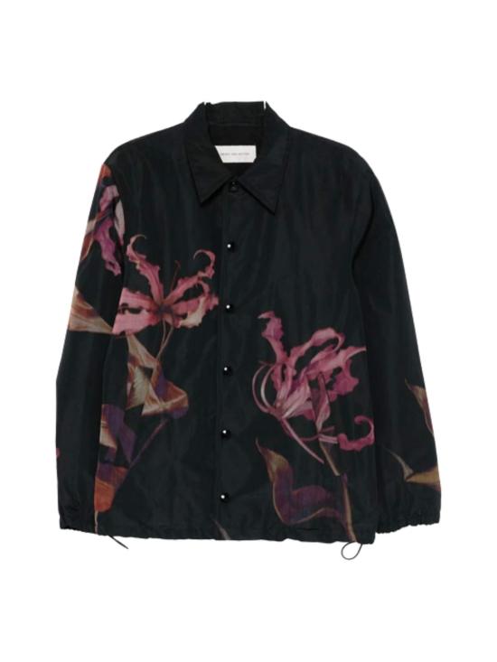  드리스 반 노튼 자켓 Dries Van Noten 프린트 블루종 Vorries Jacket 블랙