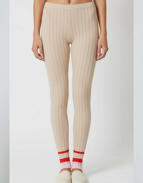  아뜰리에 델핀 라운지 웨어 아틀리에 델핀 립드 레깅스 콤보 아몬드/칠리
