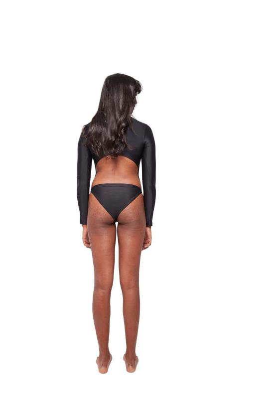  하우스라벨 바디수트 티셔츠 로우컷 보디수트 느와르 - HAUSLABEL