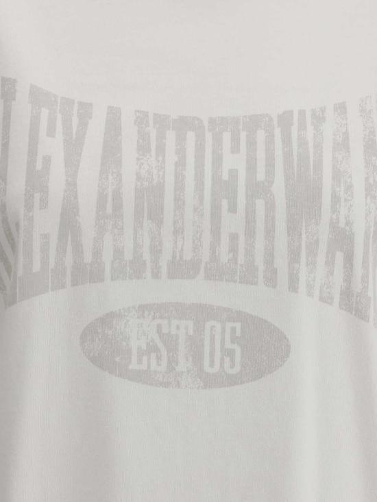  알렉산더 왕 반팔 티셔츠 그래픽 티셔츠 더티화이트 - ALEXANDER WANG